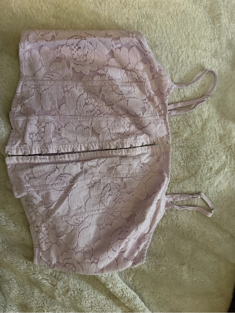 wild fable Light Purpe Lace Front-Zip Cami
